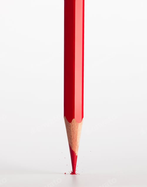 Preview: Broken tip of red pencil