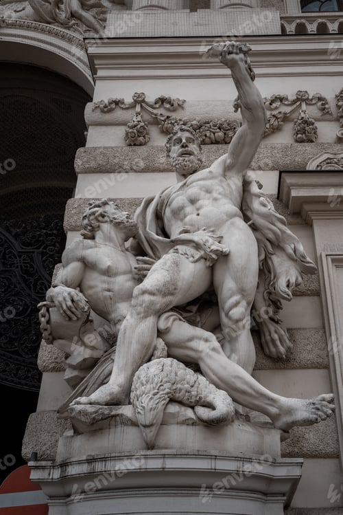 Preview: Heracles and Prometheus at Hofburg Palace by Josef Lax, 1893 - Vienna, Austria
