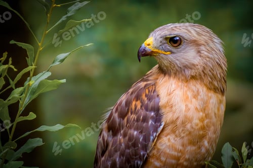 Preview: Close up shot of a Red-shouldered Hawk