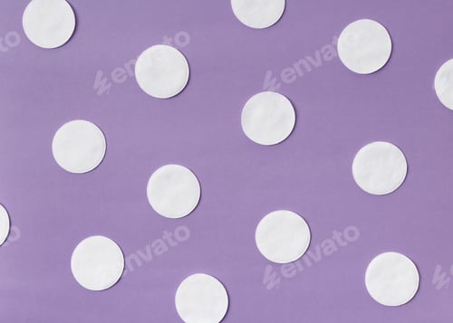 Preview: Cotton Pads on a Light Purple Background