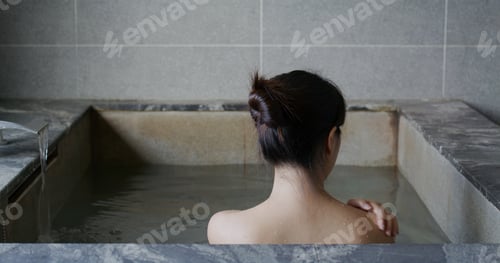 Preview: Woman enjoy the hot springs