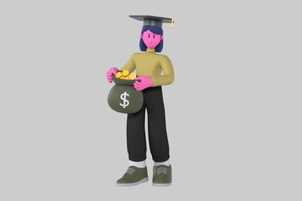 Preview: Graduation Girl with Money Bag