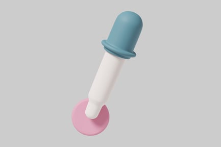 Preview: Dropper with blue cap and pink droplet