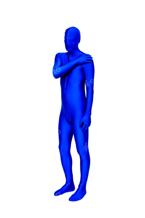 Preview: Mysterious blue man in blue suit
