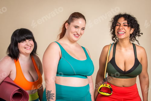 Preview: Plus size women posing for body acceptance