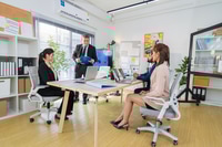 Preview: Business Professionals Discussing Project in Modern Office