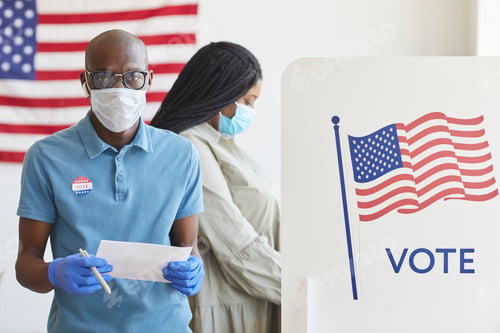 Preview: African-American Man Voting Post Pandemic
