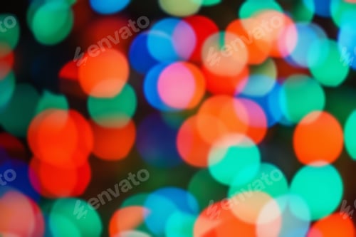Preview: Background Abstract- Bokeh Blurry. Defocused- Festive Party. New Year- Beautiful Spark.