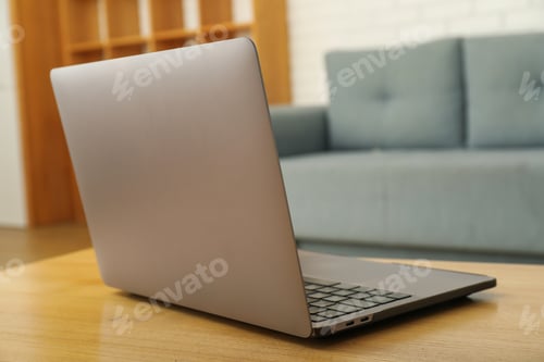 Preview: Laptop on the table in the interior