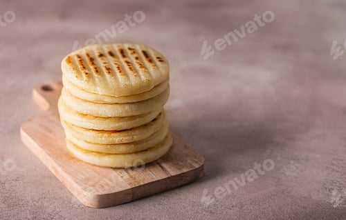 Preview: Traditional Venezuelan food arepa made from cornmeal