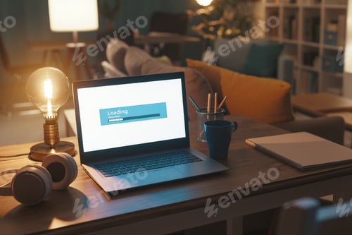 Preview: Loading bar on a laptop