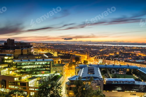 Preview: Sunset over the Edinburgh in summer