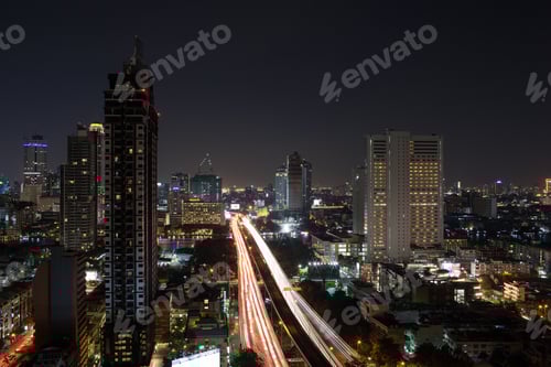 Preview: Night illuminated Bangkok, Thailand