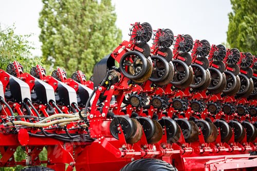 Preview: Large modern tractor for sowing grain. Agricultural machinery