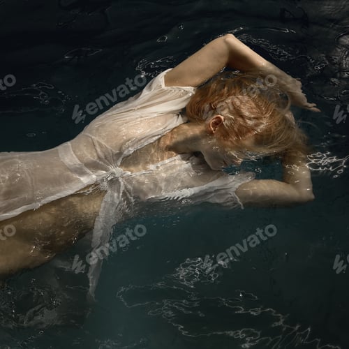 Preview: Portrait Of A Woman On The Surface Of The Water