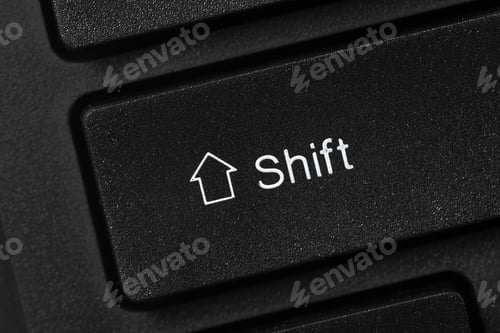 Preview: Black laptop keyboard close up