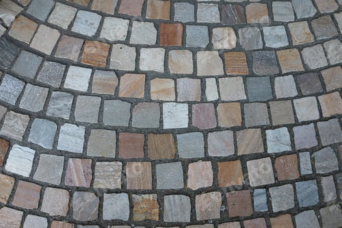 Preview: Paved ground with colorful rocks - great for wallpapers