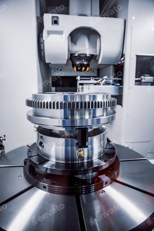 Preview: Metalworking CNC milling machine. Cutting metal modern processin