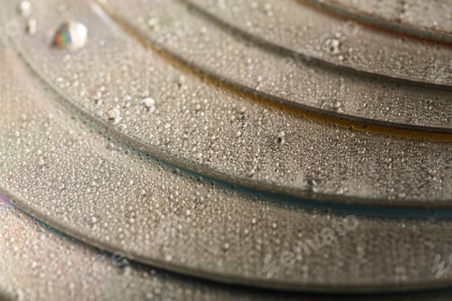 Preview: Colorful, Rainbow, Abstract Background. Water Drops. Condensate. Texture Of Glass. Parallel Lines