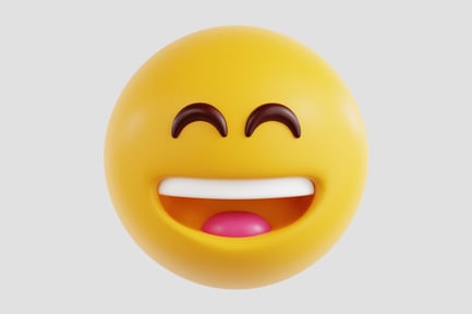 Preview: 3D Grinning Face With Squinting Eyes Emoji