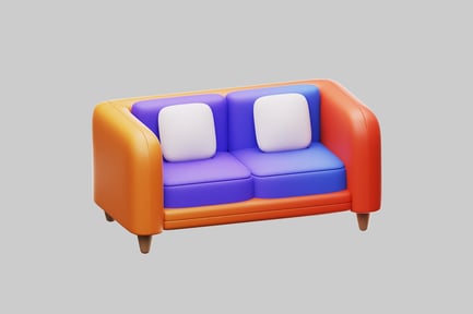 Preview: Contemporary Sofa with Two Matching Cushions
