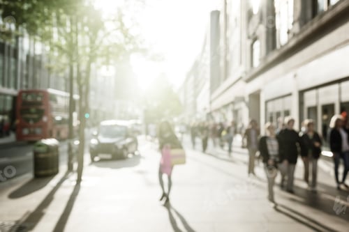 Preview: People In Bokeh, Street Of London