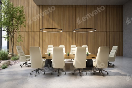 Preview: Modern style conceptual office meeting interior room