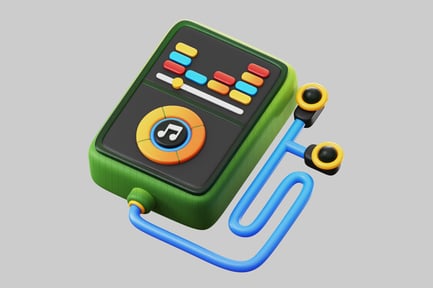 Preview: Retro music player with headphones