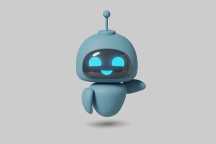 Preview: A small, anthropomorphic robot with a cheerful expression.