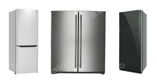 Preview: Refrigirators isolated on white background