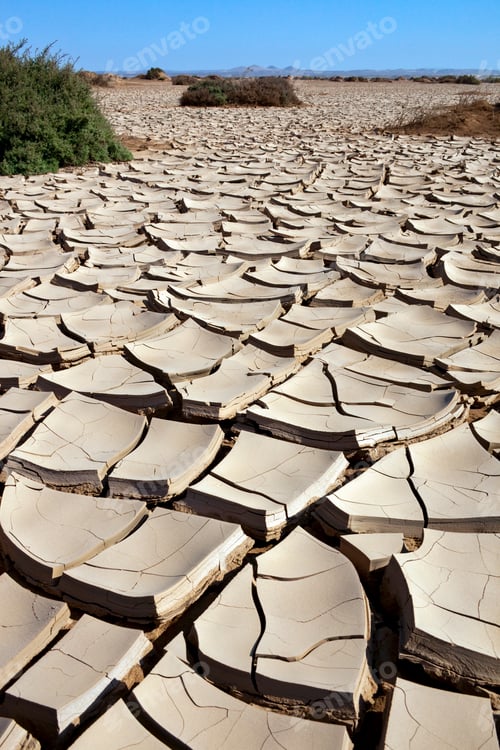 Preview: Dry cracked earth in the Namib-nuakluft Desert in Namibia