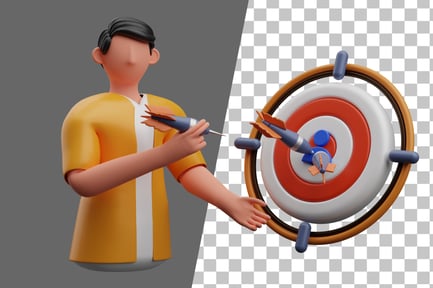 Preview: Target Marketing 3D Illustration