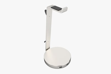 Preview: Sleek Metal Headphone Stand with Charging Base