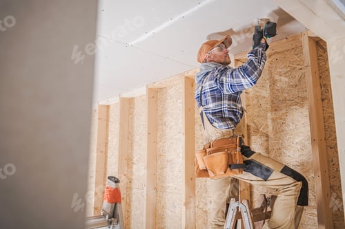 Preview: Worker Attaching Drywall