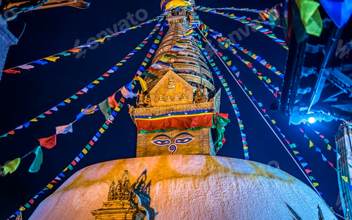 Preview: Night view of Swayambhu Stupa