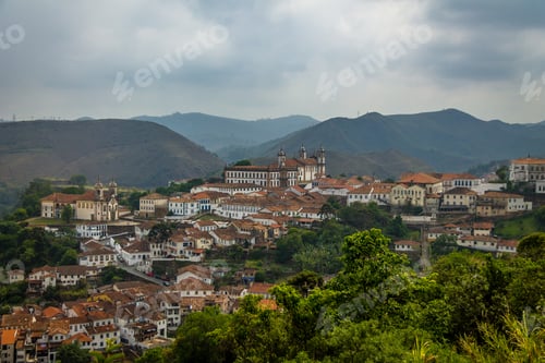 Preview: Aerial view of Ouro Preto City - Minas Gerais, Brazil