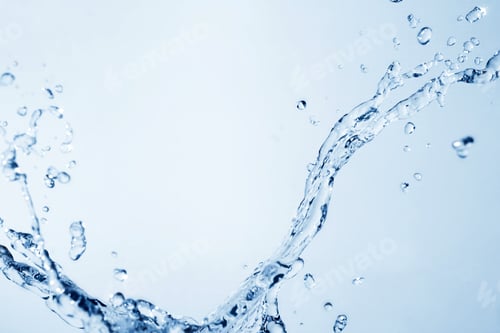 Preview: Blue Water Splash On Blue Background