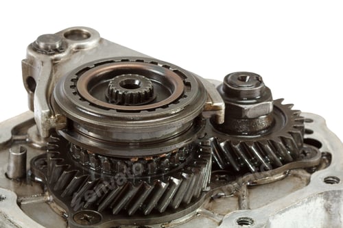 Preview: Transmission gears, isolated on a white background