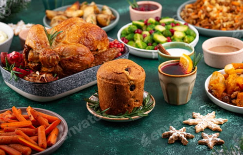 Preview: Christmas festive dinner with traditional dishes