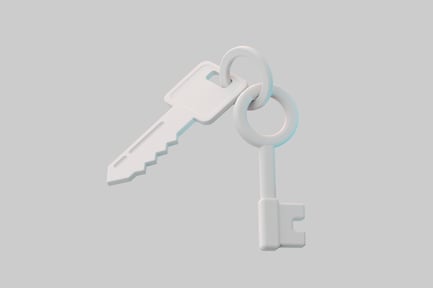 Preview: Simple modern key set white