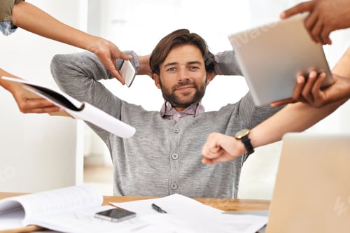 Preview: Hell do whatever it takes to get the job done. A handsome businessman working on his laptop.
