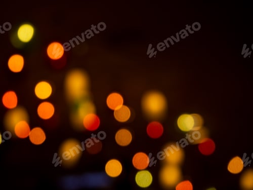 Preview: Light Night Bokeh dark Black Background