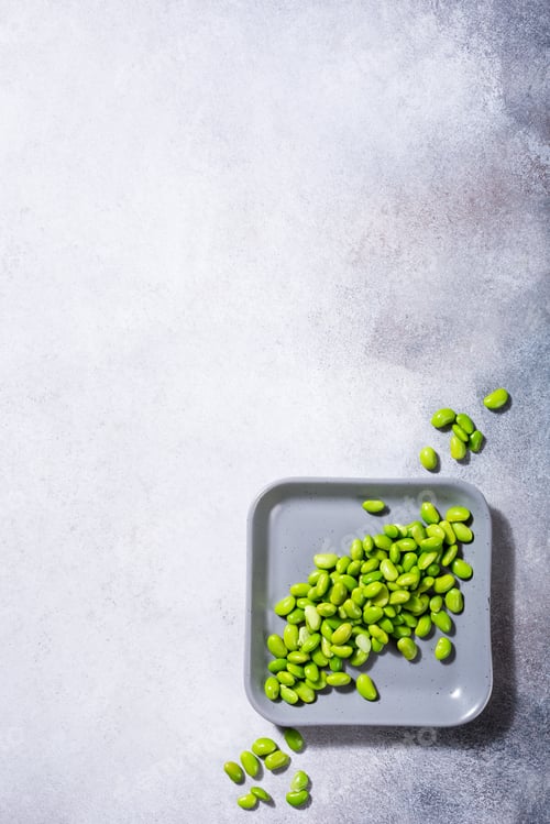Preview: Green fresh soybeans