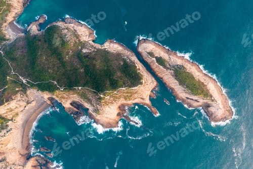 Preview: Aerial shot of the mesmerizing cliff along the ocean
