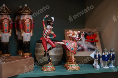 Preview: Nutcracker Figures in Festive Holiday Display