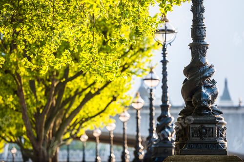 Preview: Dolphin lamp post, Southbank, Southwark, London, England