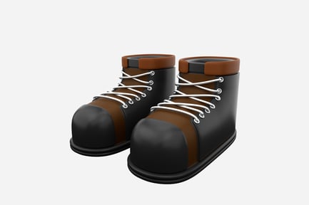 Aperçu: Illustration 3D écologique de chaussures de randonnée