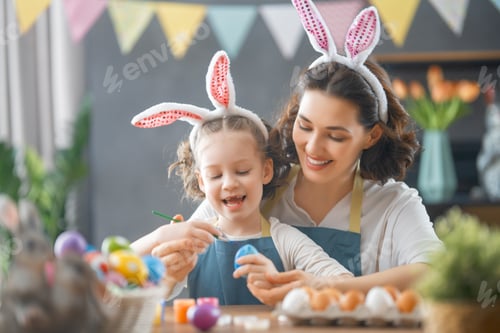 Preview: family preparing for Easter