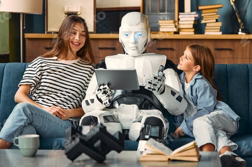 Preview: Robot with family at home