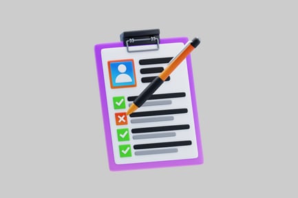 Preview: Checklist with pen and profile